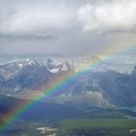 Rainbow at Canada's Banff National Park