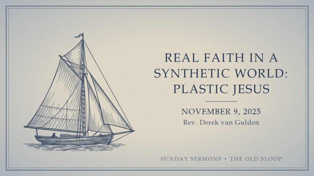 Real Faith in a Synthetic World: Plastic Jesus, November 9, 2025, Rev. Derek van Gulden